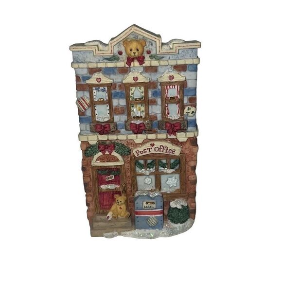 Enesco Cherished Teddies Winter Post Office Display Our Cherished Neighborhood - Picture 1 of 6